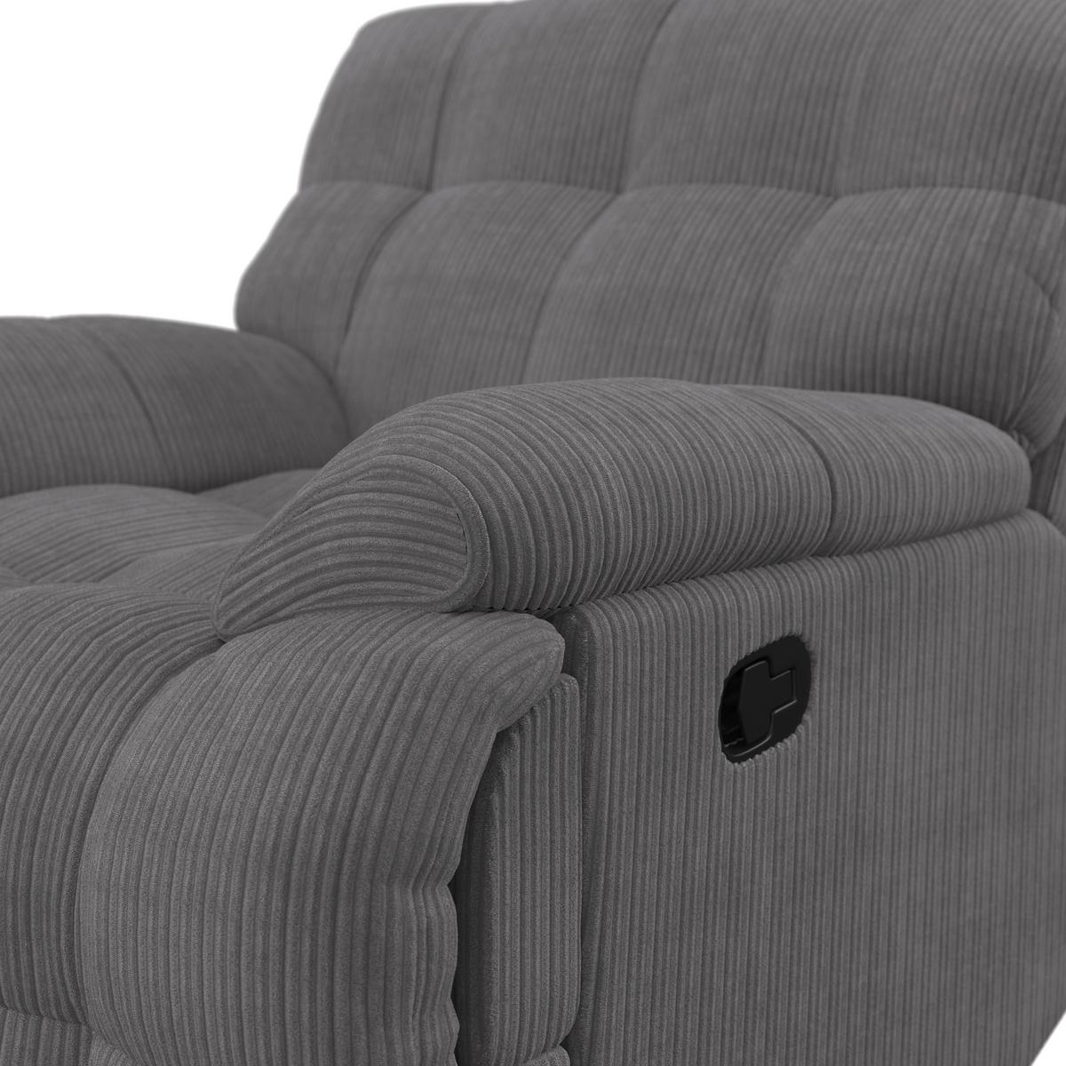 Relaxačné kreslo NATALIE, tmavosivé - čierna/tmavosivá, Modern, kov/drevo (98/94/106cm) - Bessagi Home