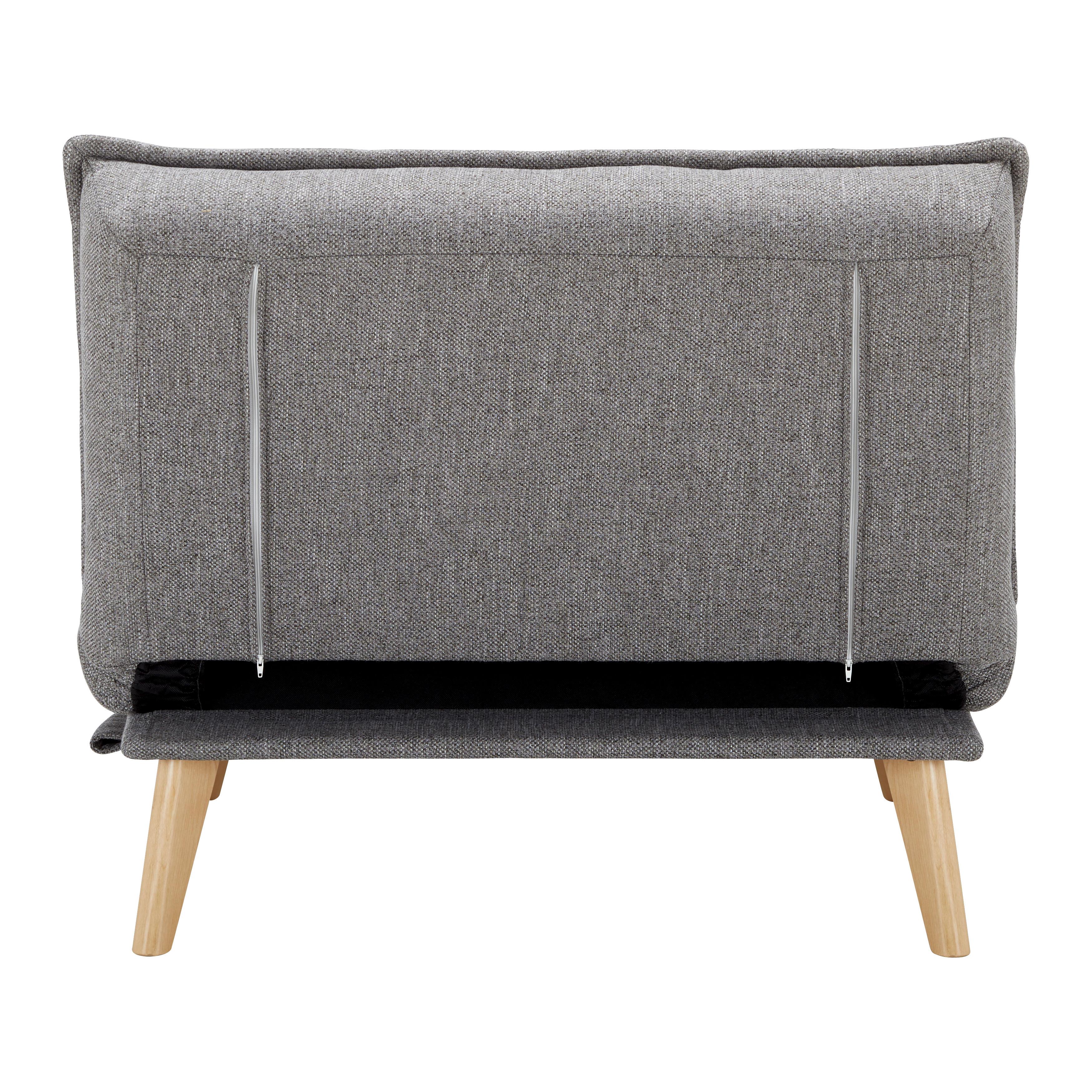 Kreslo Romeo Tm.sivá - sivá, Moderný, drevo/textil (99/83/84cm) - P & B