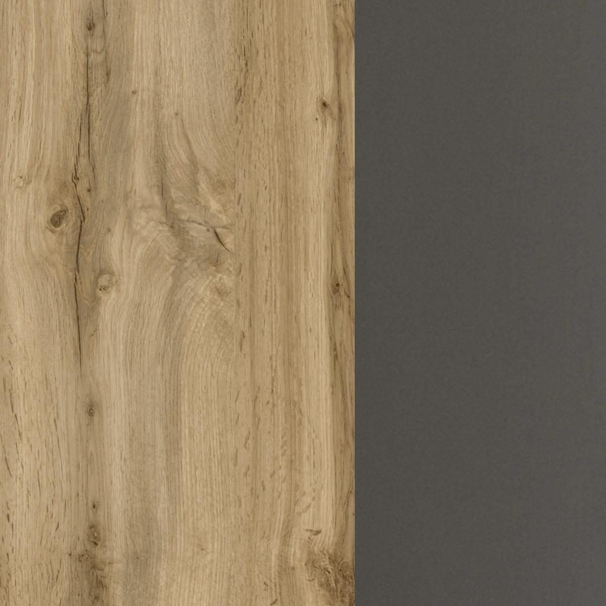 Küchenzeile Sorrento ohne Geräte B: 270 cm Eichefarben - Eichefarben/Anthrazit, MODERN, Holzwerkstoff (270/200/60cm) - Held