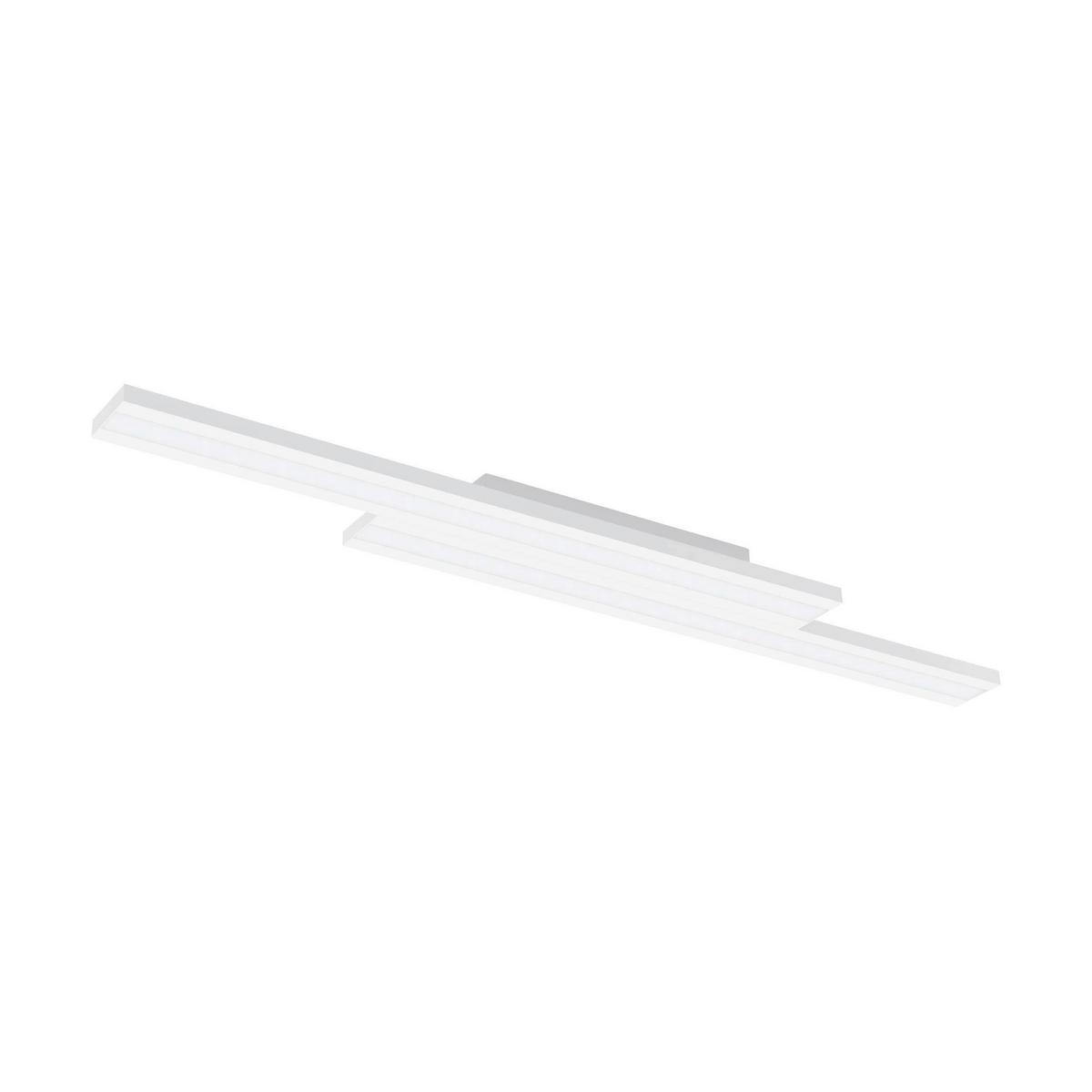 Deckenleuchte Saliteras L: 116 cm Mit Smartphone-Steuerung - Weiß, Design, Kunststoff/Metall (116/16/5cm) - Eglo