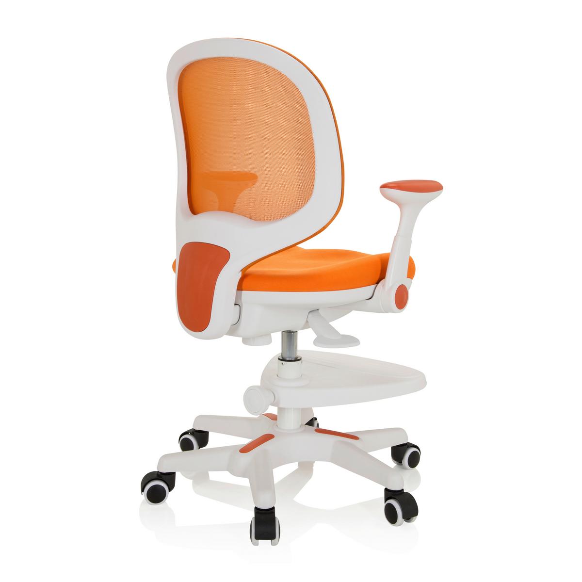 Jugenddrehstuhl Kid Ergo Orange/Weiß Bis 80 Kg - Orange/Weiß, MODERN, Kunststoff/Textil (56/89 - 101/52cm) - MID.YOU