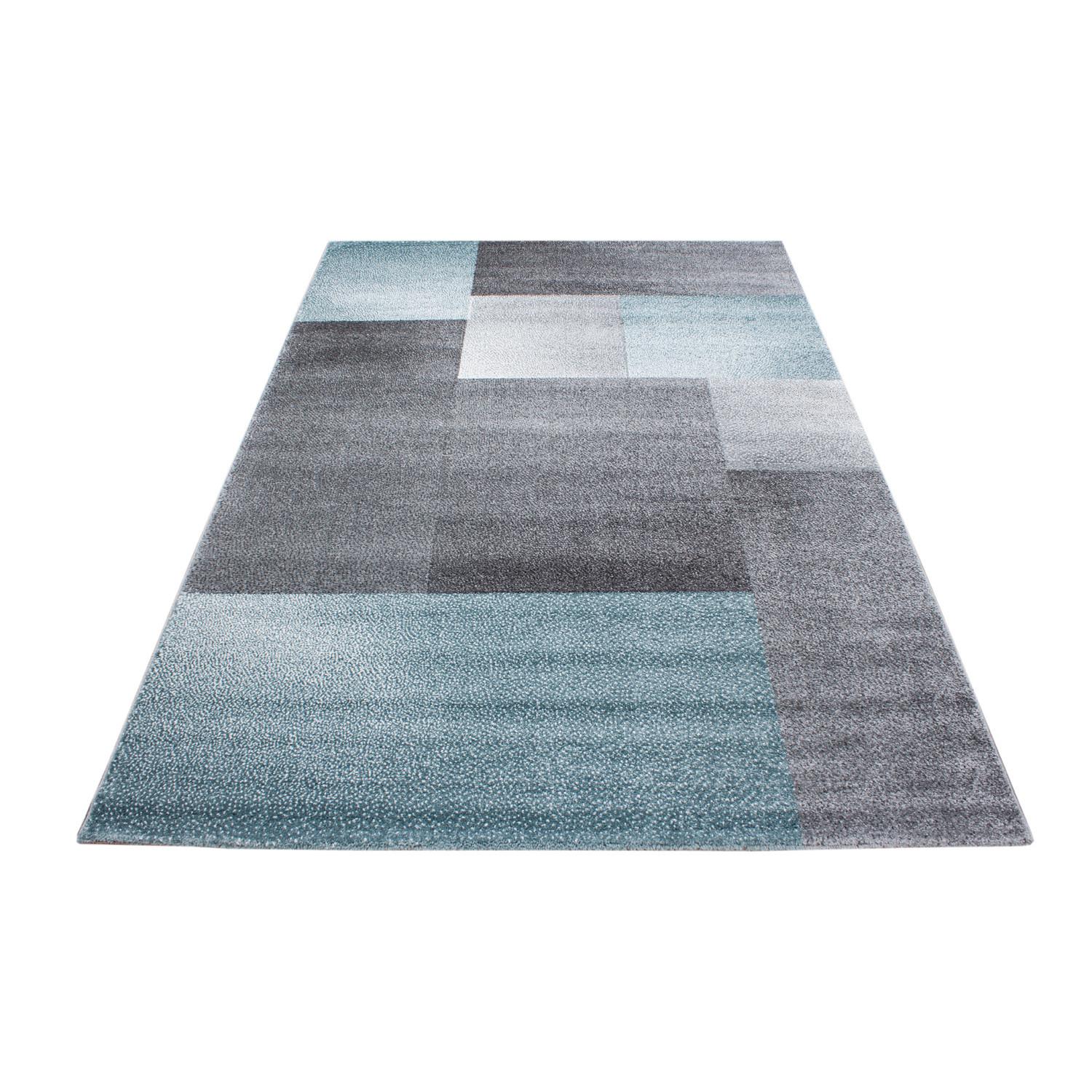 Webteppich Blau Naturfaser Lucca 120x170 cm - Blau, Trend, Textil (120/170cm) - Novel