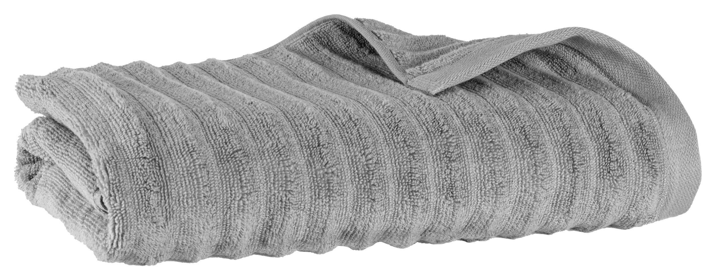 DUSCHTUCH Welle 70x140 cm Dunkelgrau - Dunkelgrau, Basics, Textil (70/140cm)