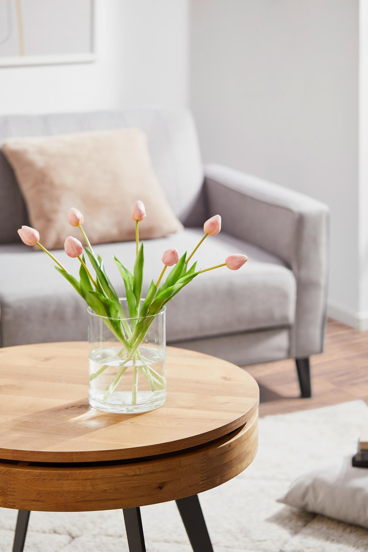 Tulipán Rózsaszín - rózsaszín/zöld, Basics, műanyag (44cm)