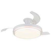 Deckenventilator 03656 - Klar/Weiß, KONVENTIONELL, Kunststoff/Metall (106,6/27,5cm) - Globo