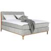 Boxspringbett Moon mit Topper 160x200 cm - Eichefarben/Silberfarben, MODERN, Holz/Holzwerkstoff (160/200cm) - MID.YOU
