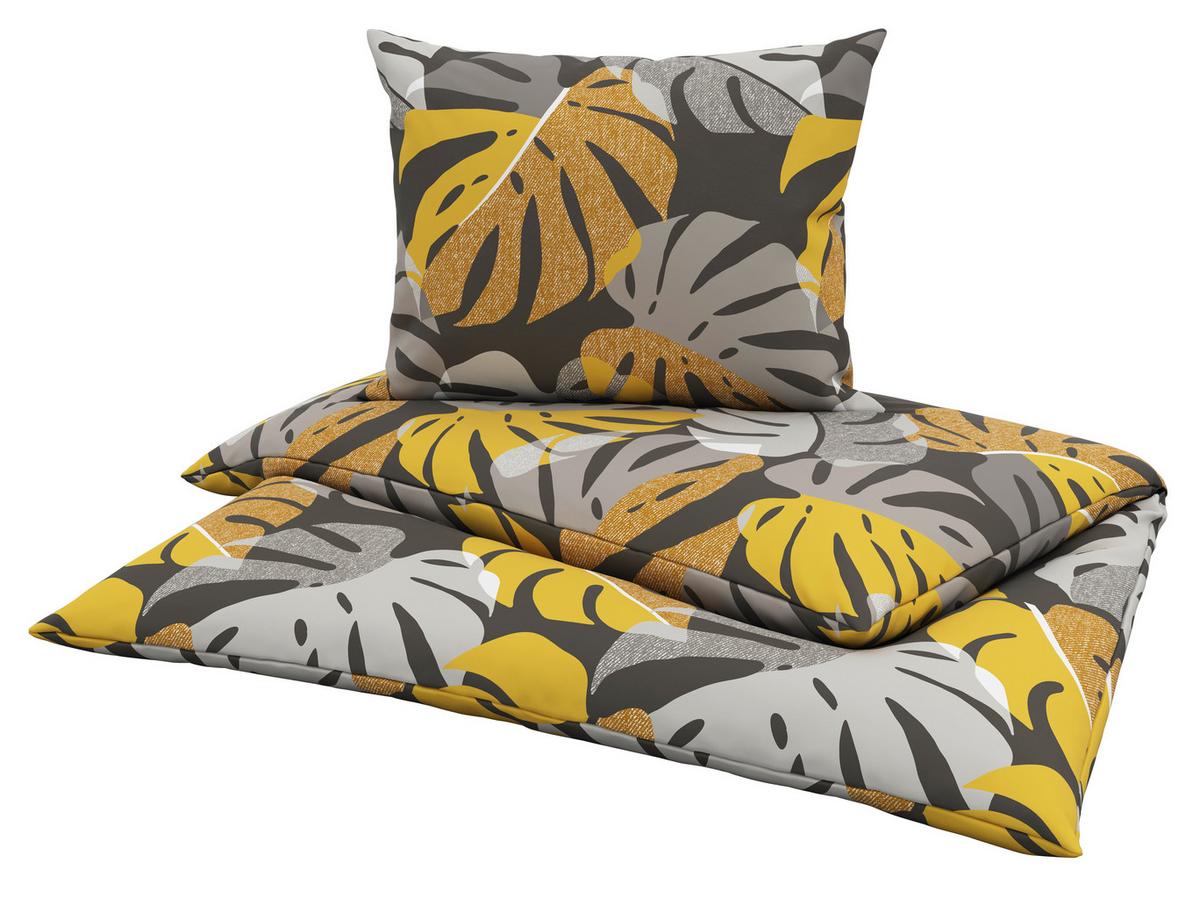 Ágyneműhuzat-garnitúra Paula - sárga/szürke, Modern, textil (140/200cm) - Luca Bessoni