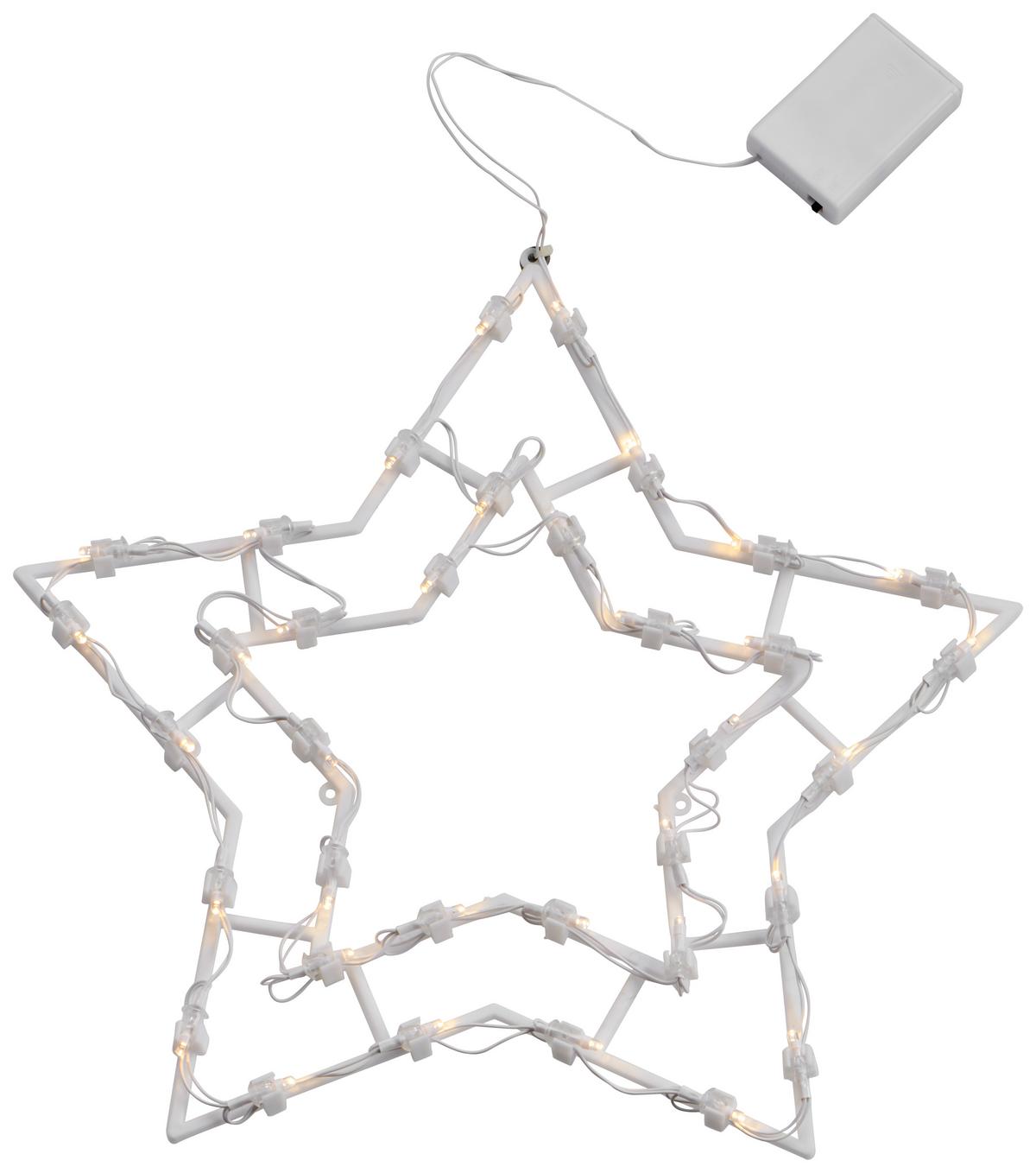 Led-dekoleuchte Lukas Weihnachtsmotiv Warmweiß - Klar, ROMANTIK / LANDHAUS, Kunststoff (33/2,5/41cm) - James Wood