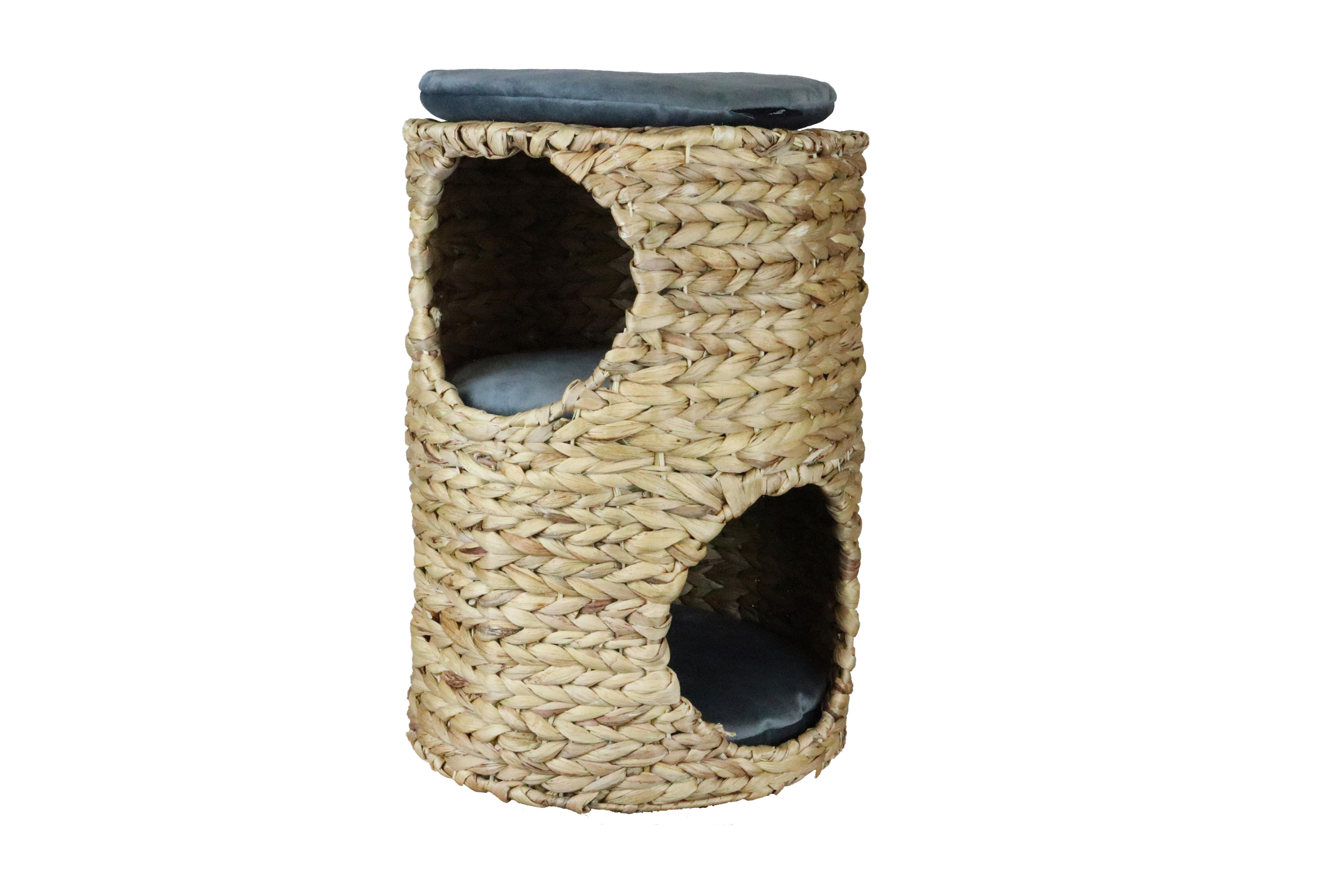 Tierhöhle Grau/naturfarben L: 32 Cm - Naturfarben/Grau, KONVENTIONELL, Naturmaterialien (32/32/45cm)