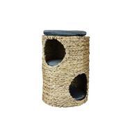 Tierhöhle Grau/naturfarben L: 32 Cm - Naturfarben/Grau, KONVENTIONELL, Naturmaterialien (32/32/45cm)