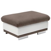 Hocker Seaside Braun H: 47 cm - Chromfarben/Braun, KONVENTIONELL, Textil (97/47/67cm) - MID.YOU