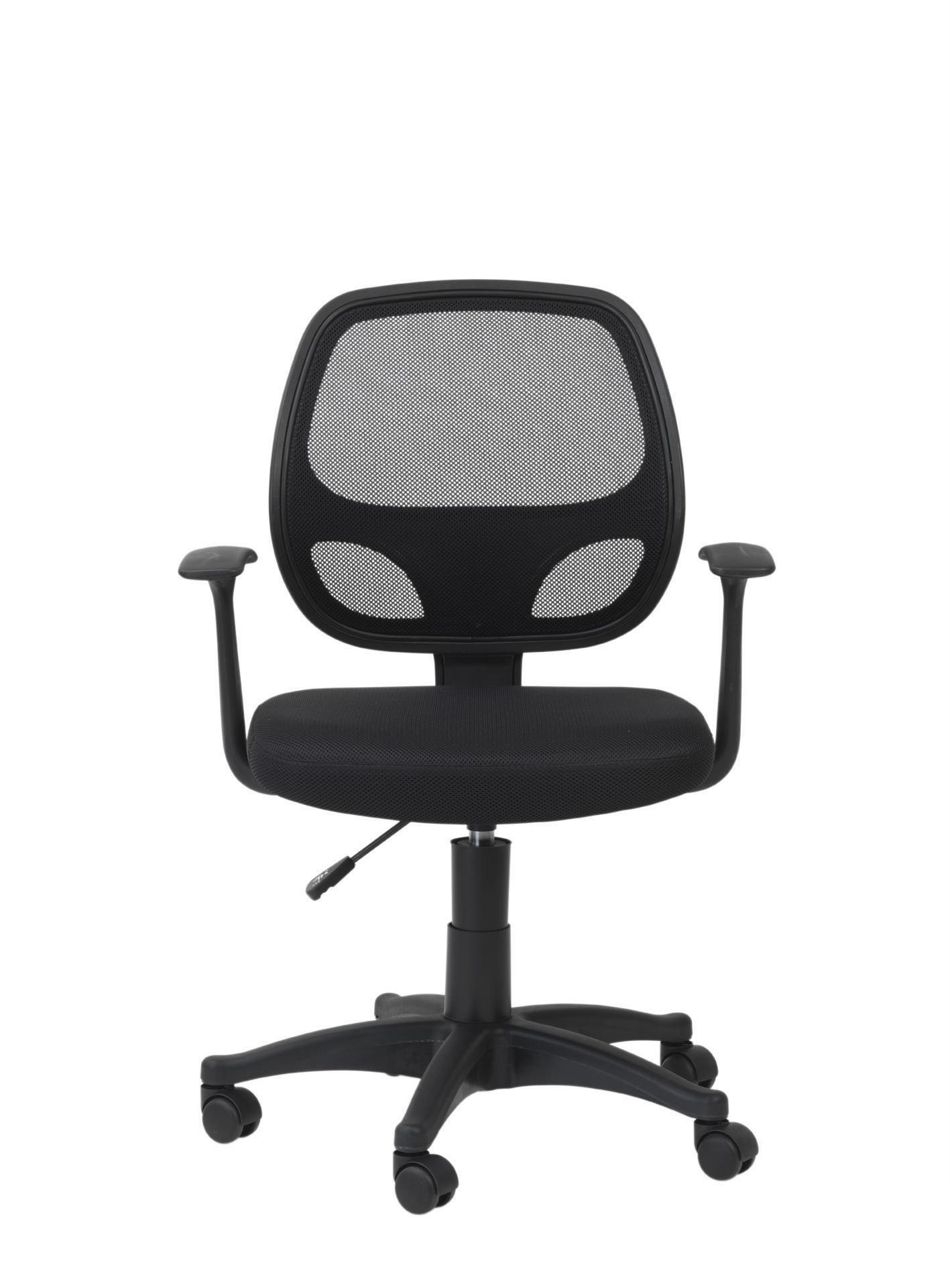 Drehstuhl Davis Schwarz B: 61 cm - Schwarz, Design, Kunststoff/Textil (61/100/55cm) - MID.YOU