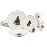 KOMBINOVANÝ SERVIS TANNENBAUM KOMBISERVICE - viacfarebná/biela, Basics, keramika - Creatable