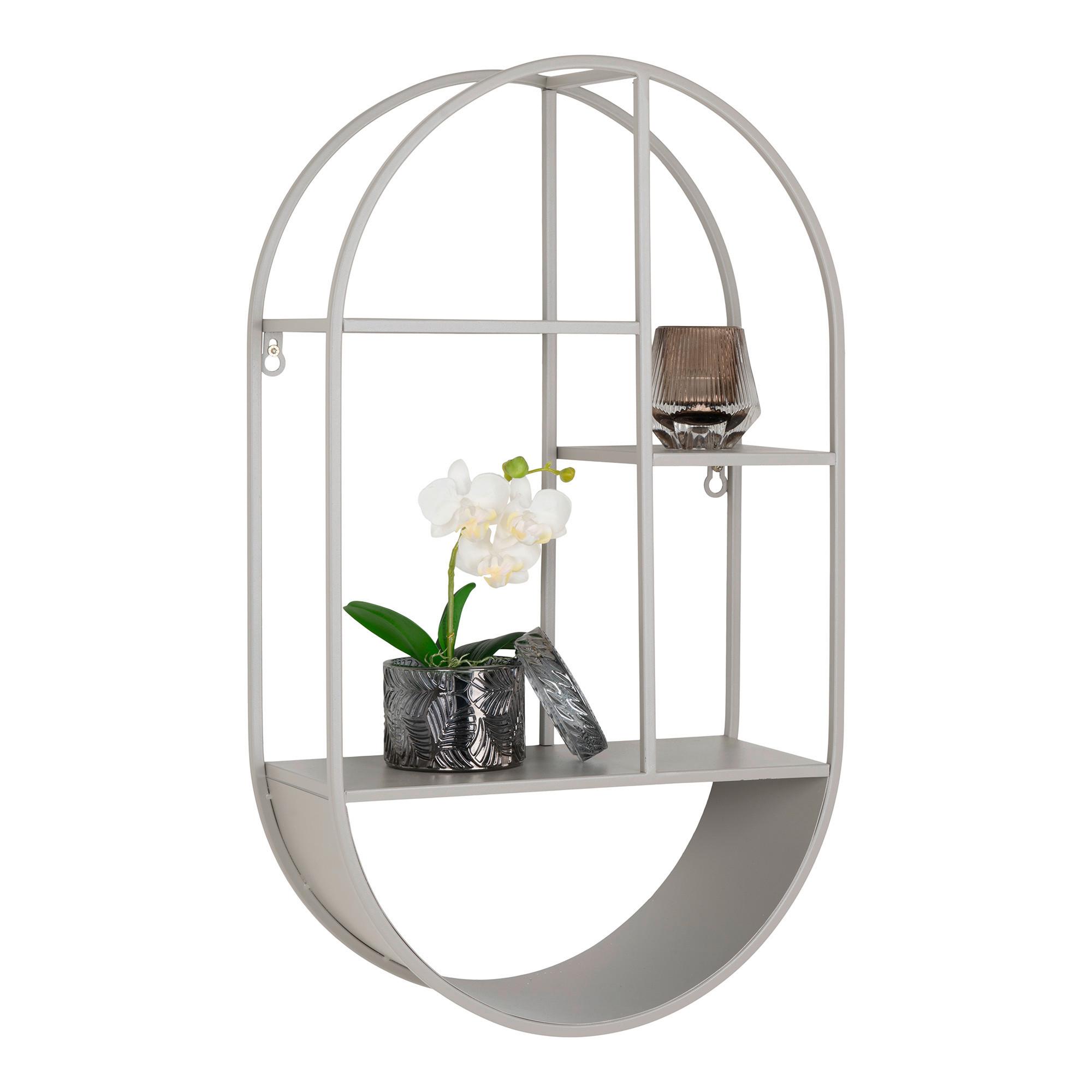 WANDREGAL Feira Grau B: 35 cm - Grau, Design, Metall (35/60/15cm)