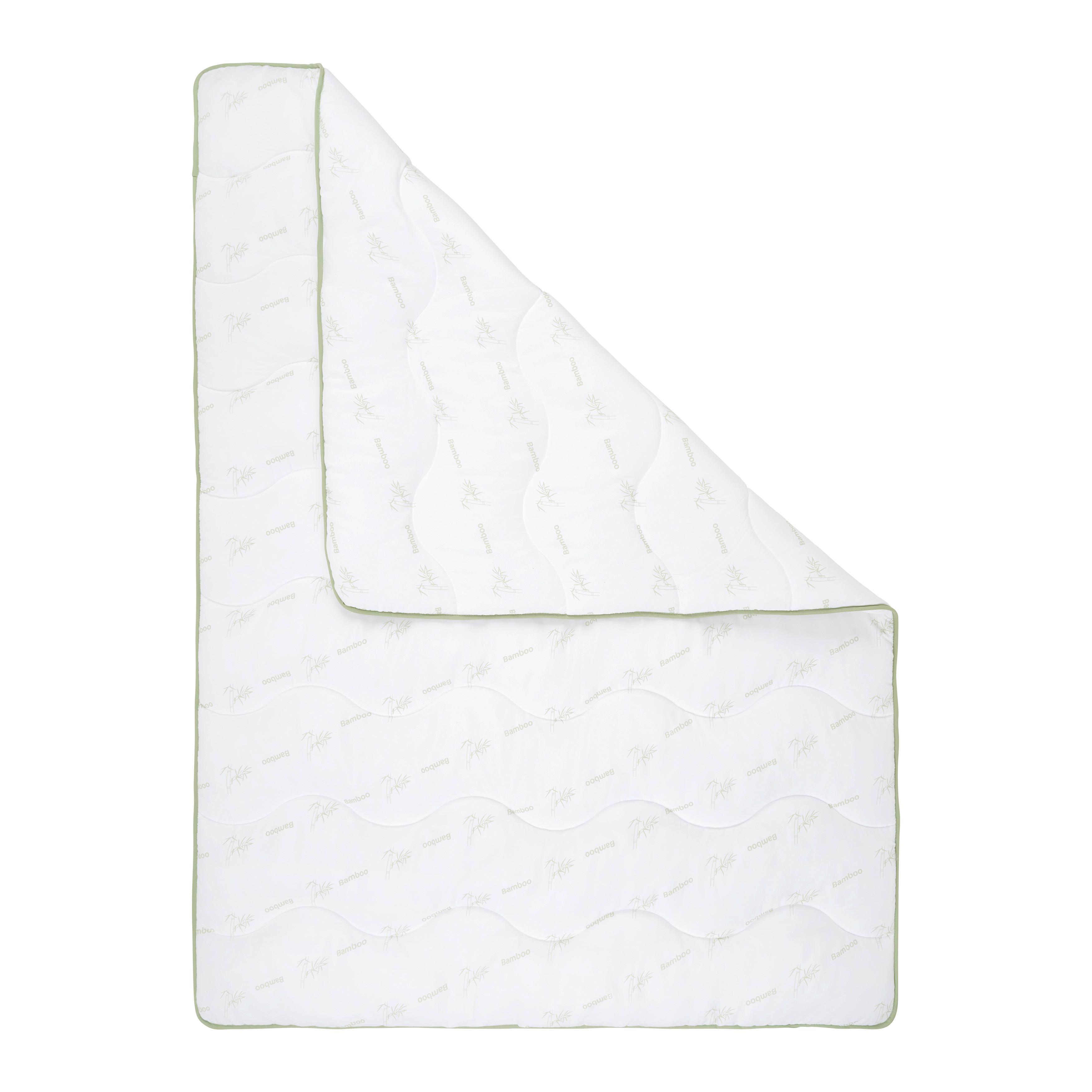 PREŠÍVANÁ PRIKRÝVKA BAMBUS - biela, textil/plast (135-140/200cm) - Nadana