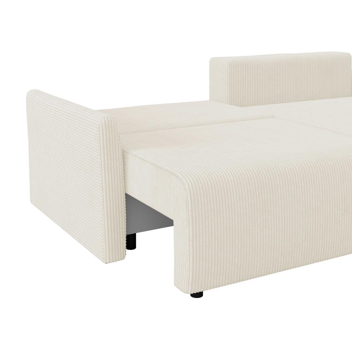 Ecksofa Mit Schlaffunktion Sonos, Beige 228x146 Cm - Ecru/Beige, MODERN, Textil (228/146cm)