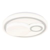 LED-Deckenleuchte 48473  Ruiz - Chromfarben/Opal, Design, Kunststoff/Metall (38/7,5cm) - Globo