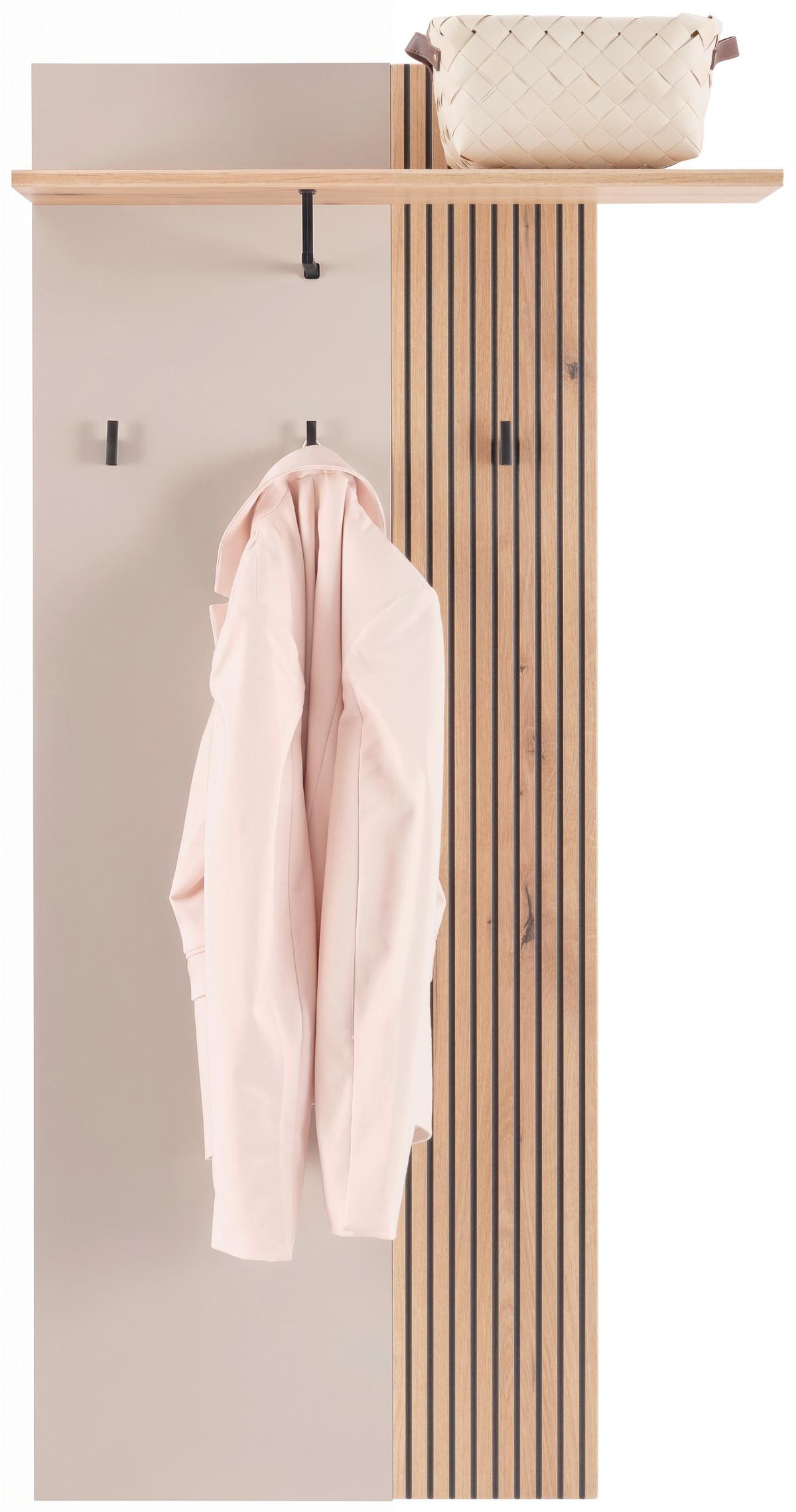 Garderobe Clever Kaschmir /Eichefarben B: 145,5cm - Kaschmir/Eichefarben, MODERN, Holzwerkstoff (145,5/193/38cm)