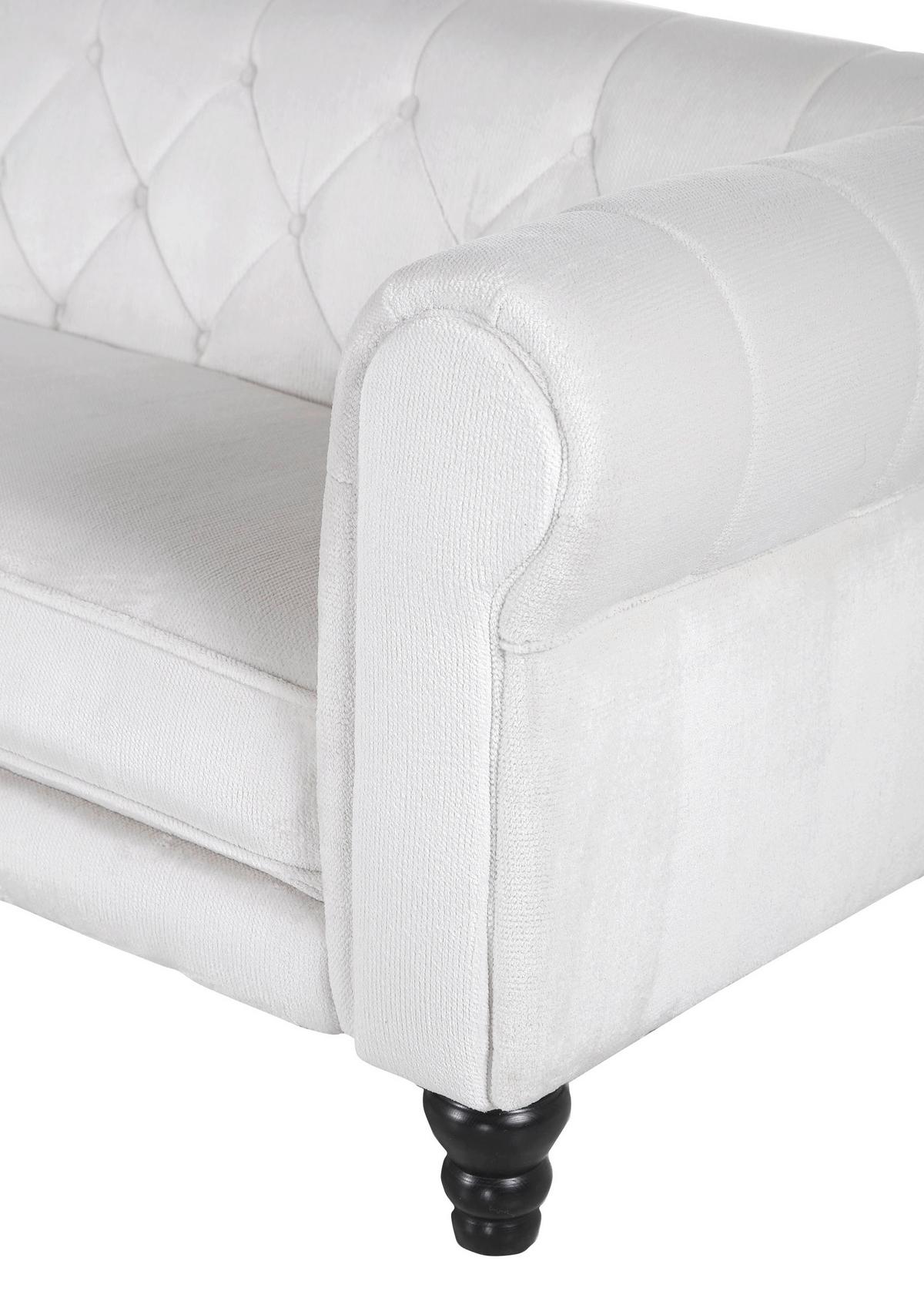 Ecksofa Jonte Weiß S: 160x260 cm - Dunkelbraun/Weiß, Design, Textil (160/260cm) - MID.YOU
