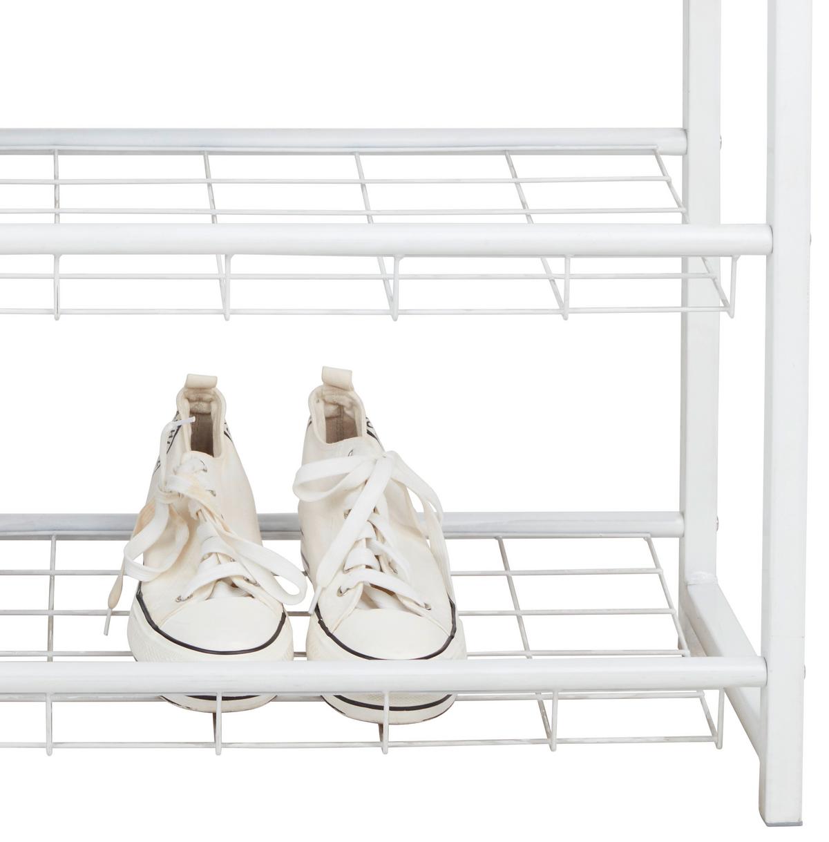 REGÁL NA BOTY ROM - bílá, Moderní, kov (80/83/30cm)
