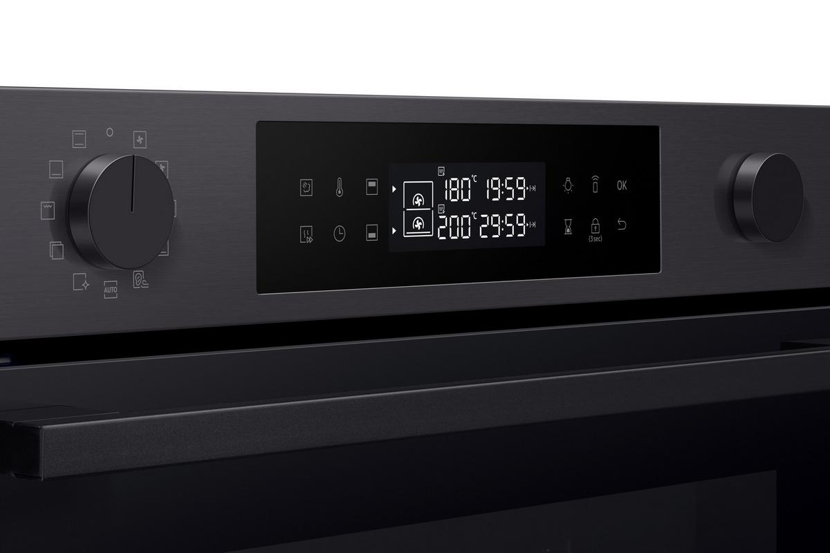 Backofen Nv7b4455uab/U3 - Schwarz, Design, Glas/Metall (59,5/59,5/57,1cm) - Samsung