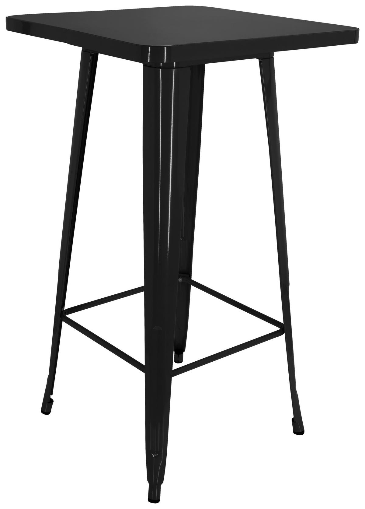 Bartisch Vantaggio Schwarz, L: 60 Cm - Schwarz, Basics, Metall (60/60/103,5cm) - MID.YOU