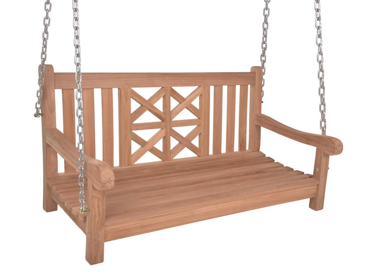 Gartenbank Holz Latoa 2-sitzer Latoa - Braun/Teakfarben, MODERN, Holz (66/62/120cm) - Gardenson