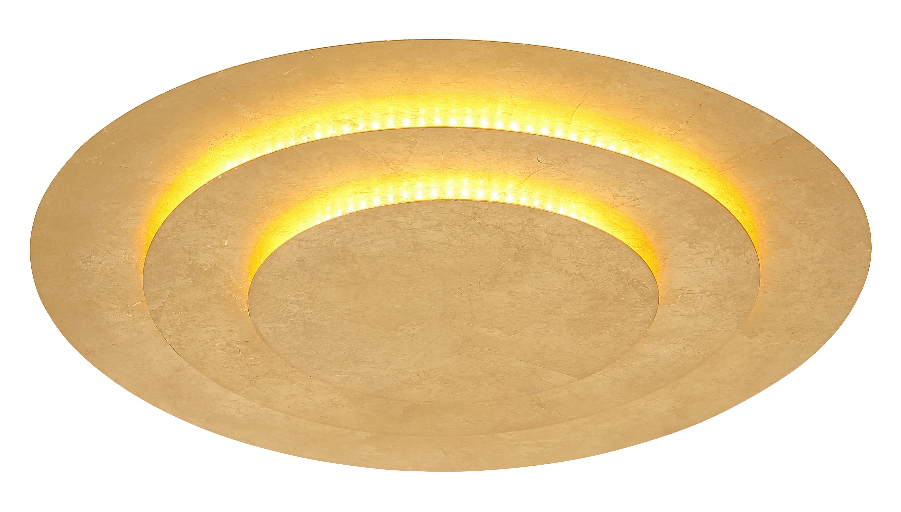 LED-Deckenleuchte 48465-40 - Goldfarben, Design, Metall (49/4,7cm) - Globo