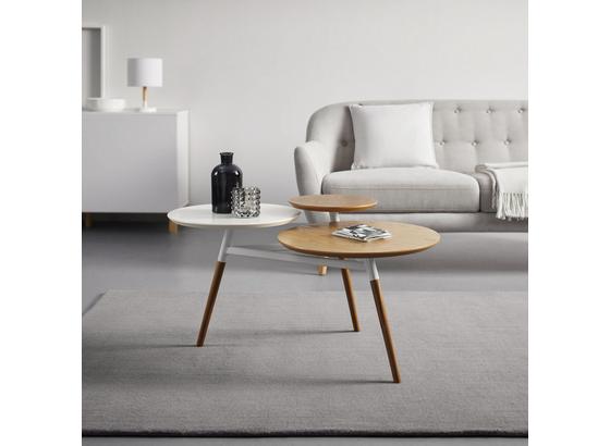 Konferenčný Stolík Ryan - bílá/barvy jilmu, Moderní, kov/dřevo (92,5/64/50cm) - Mömax modern living Konferenčný Stolík Ryan - bílá/barvy jilmu, Moderní, kov/dřevo (92,5/64/50cm) - Mömax modern living
