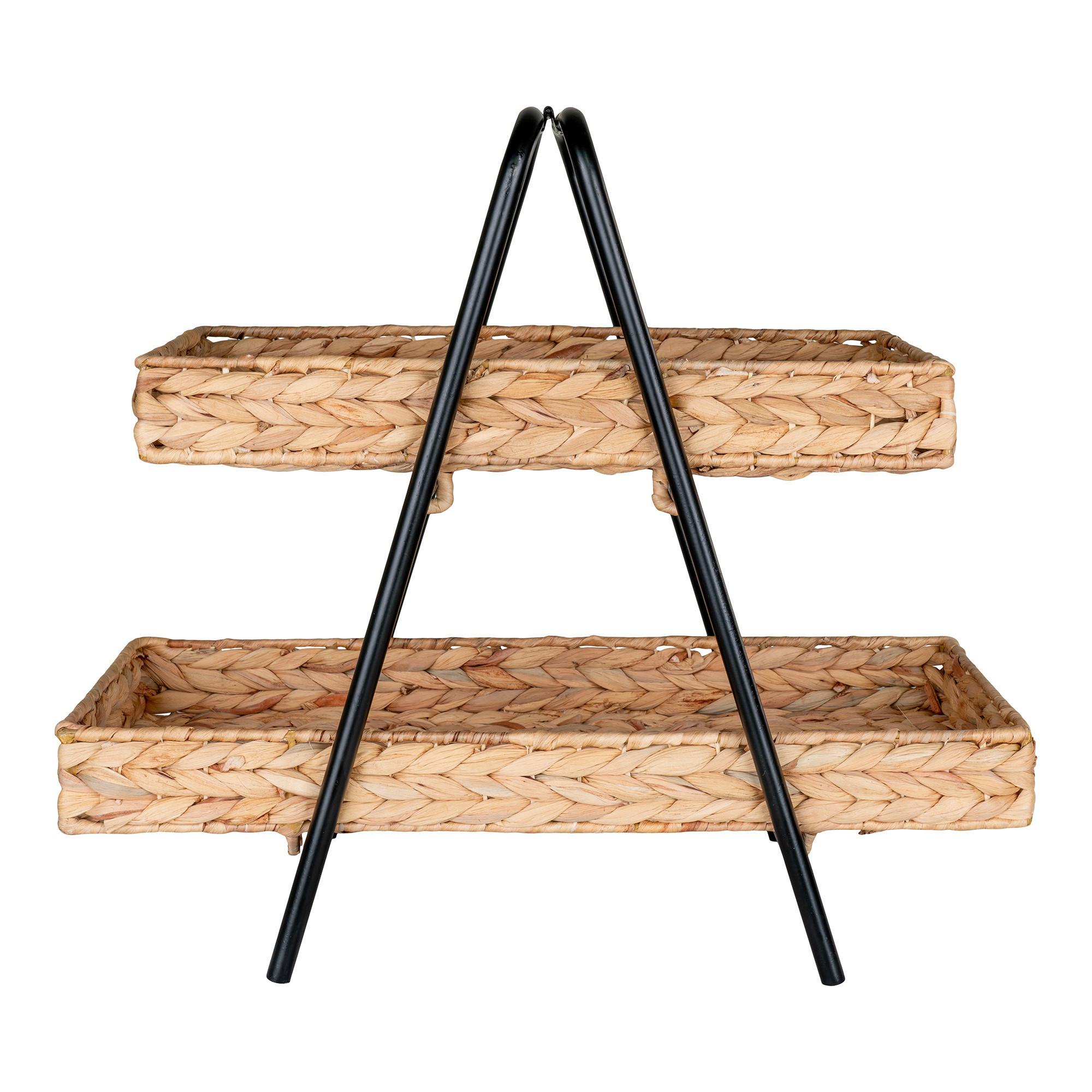 Tablett Alfaro Braun Schwarz B: 42 Cm - Schwarz/Braun, Design, Holz (42/43.5/23cm)