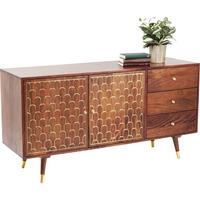 Sideboard 145 Cm, Muskat, Mangoholz Massiv - Goldfarben/Braun, Trend, Holz/Holzwerkstoff (145/75/45cm) - Kare-Design