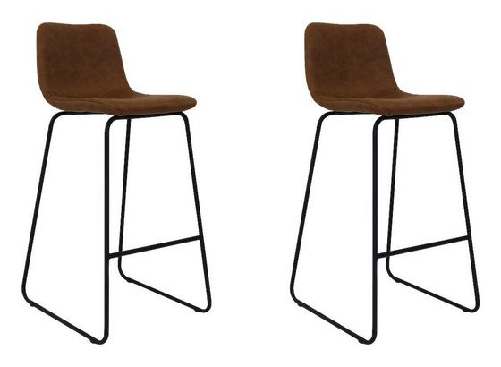 Barhocker-Set Byron 2-Er Set Braun - Schwarz/Braun, LIFESTYLE, Kunststoff/Metall (48/102/54cm) - Livetastic Barhocker-Set Byron 2-Er Set Braun - Schwarz/Braun, LIFESTYLE, Kunststoff/Metall (48/102/54cm) - Livetastic