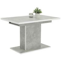 Esstisch Ausziehbar Alice Lxb: 120-160x80 Cm Betonoptik/weiß - Hellgrau, MODERN, Holzwerkstoff (120/80/76cm) - MID.YOU