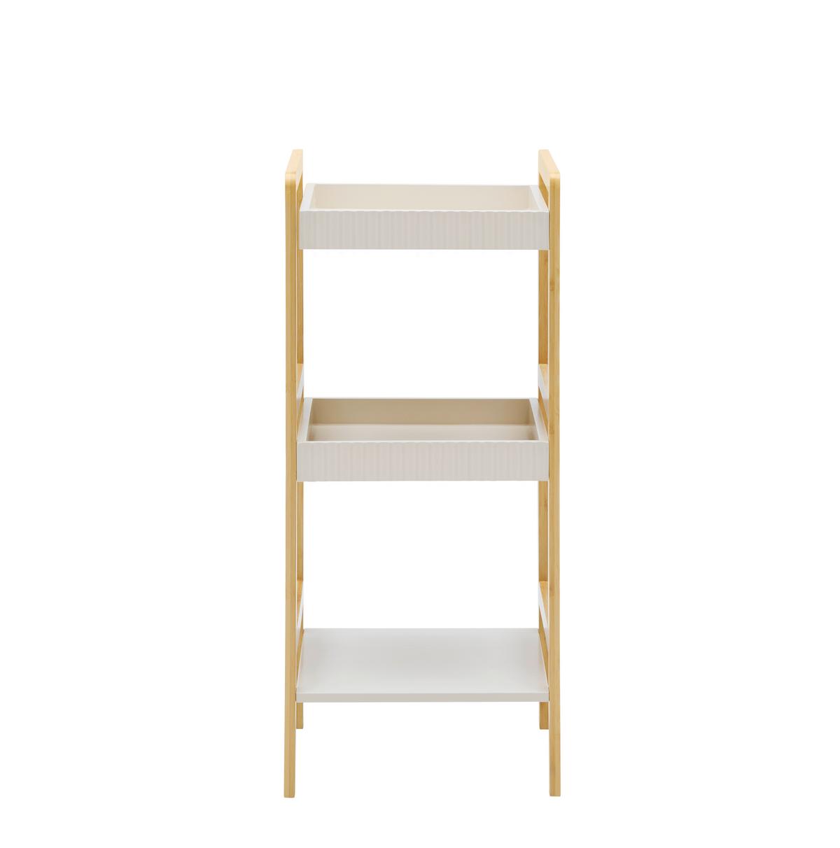 REGÁL FERDINAND -EXKLUSIC- - prírodná farba/kašmírová, Modern, kompozitné drevo/prírodné materiály (36/80/33cm) - Mömax