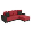 Ecksofa Time Anthrazit, Rot S: 178x248 Cm - Anthrazit/Rot, Design, Textil (178/248cm) - MID.YOU