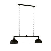 Hängeleuchte Leitung H: 140 cm 2-Flammig, Schwarz Metall - Schwarz, LIFESTYLE, Metall (87/5/140cm) - Fischer & Honsel