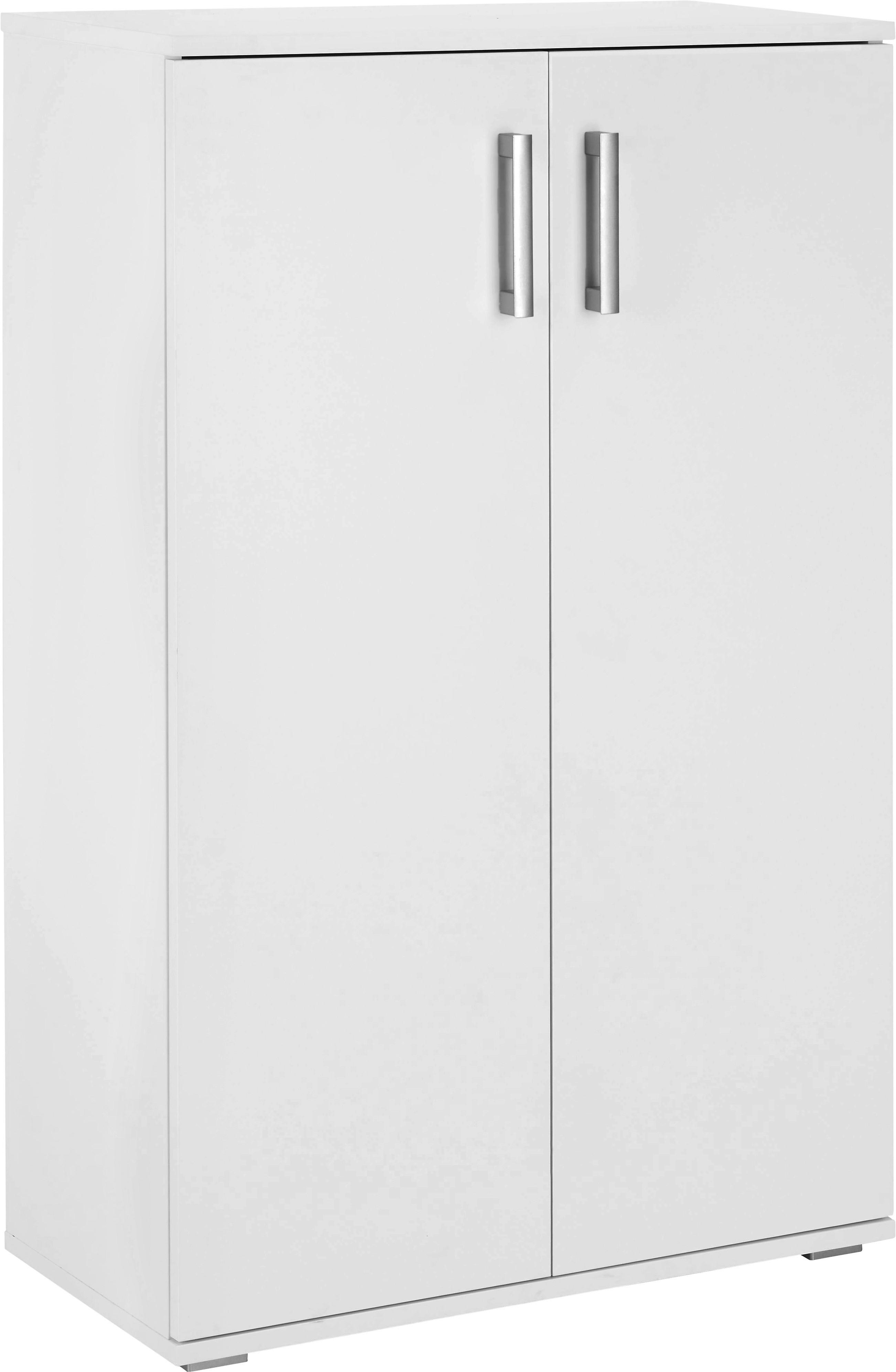 Botník Jimmy Ii - bílá/barvy hliníku, Moderní, kompozitní dřevo/plast (70/106/34cm) - Modern Living
