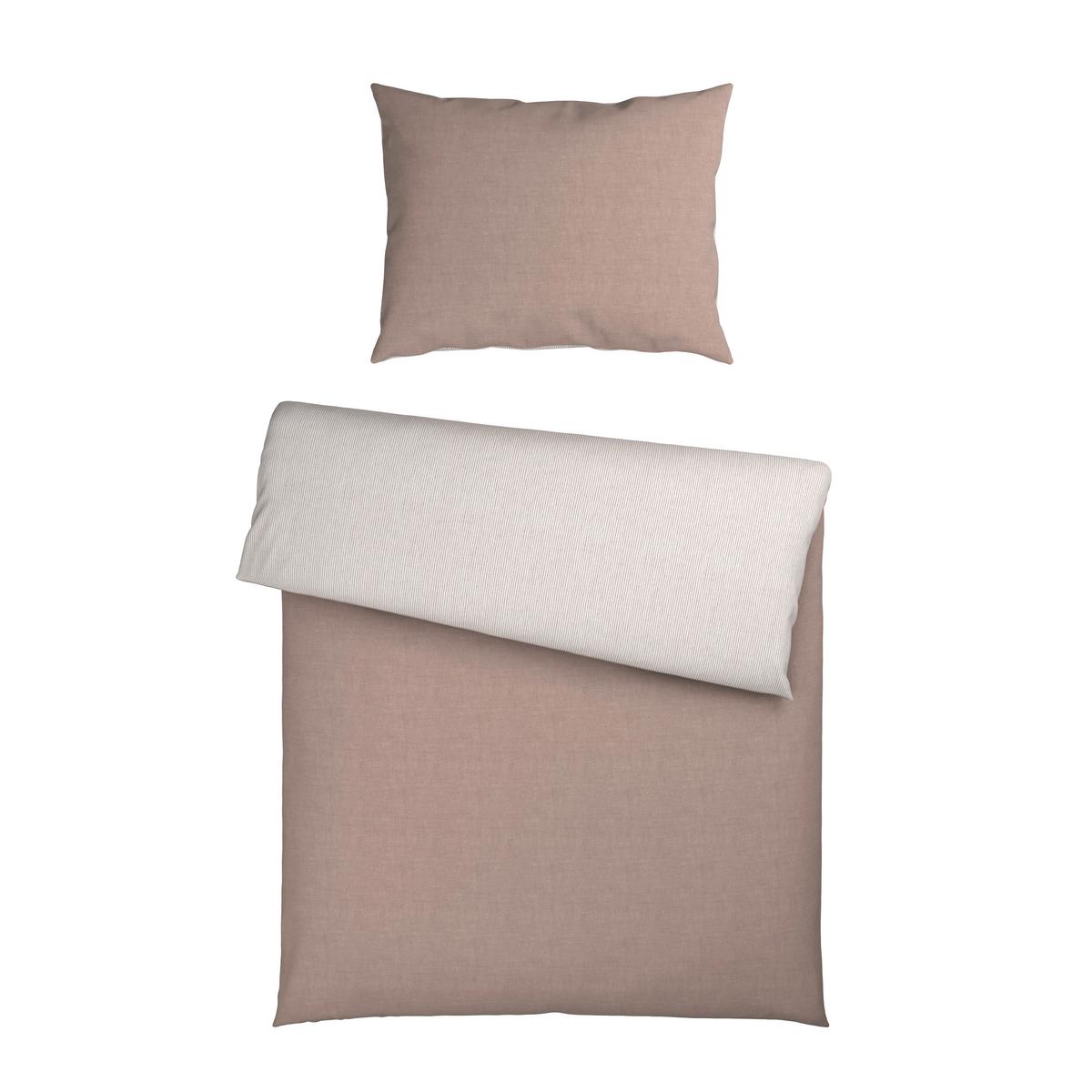 POSTEĽNÁ BIELIZEŇ CHAMBRAY STRIPES - biela/béžová, Modern, textil (140/200cm) - Mömax