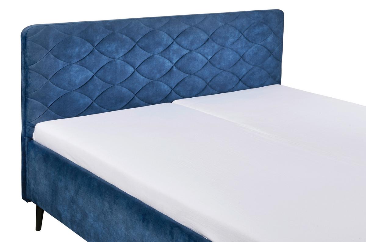 Polsterbett Mario A 180x200 Dunkelblau - Dunkelblau, Basics, Holzwerkstoff/Textil (180/200cm) - MID.YOU
