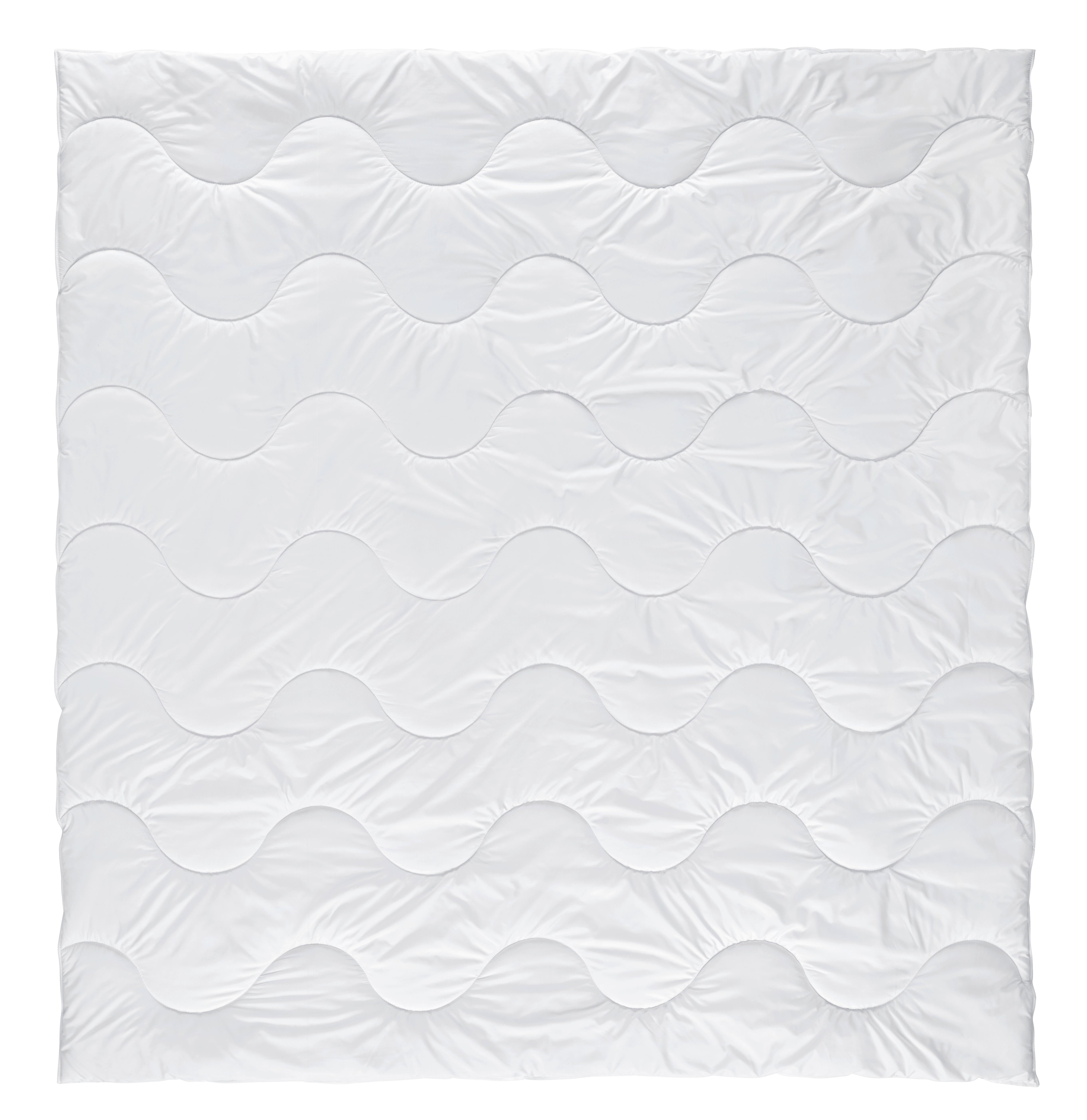 Přikrývka Zilly, 200/200cm, Bílá - bílá, textil (200/220cm) - Nadana