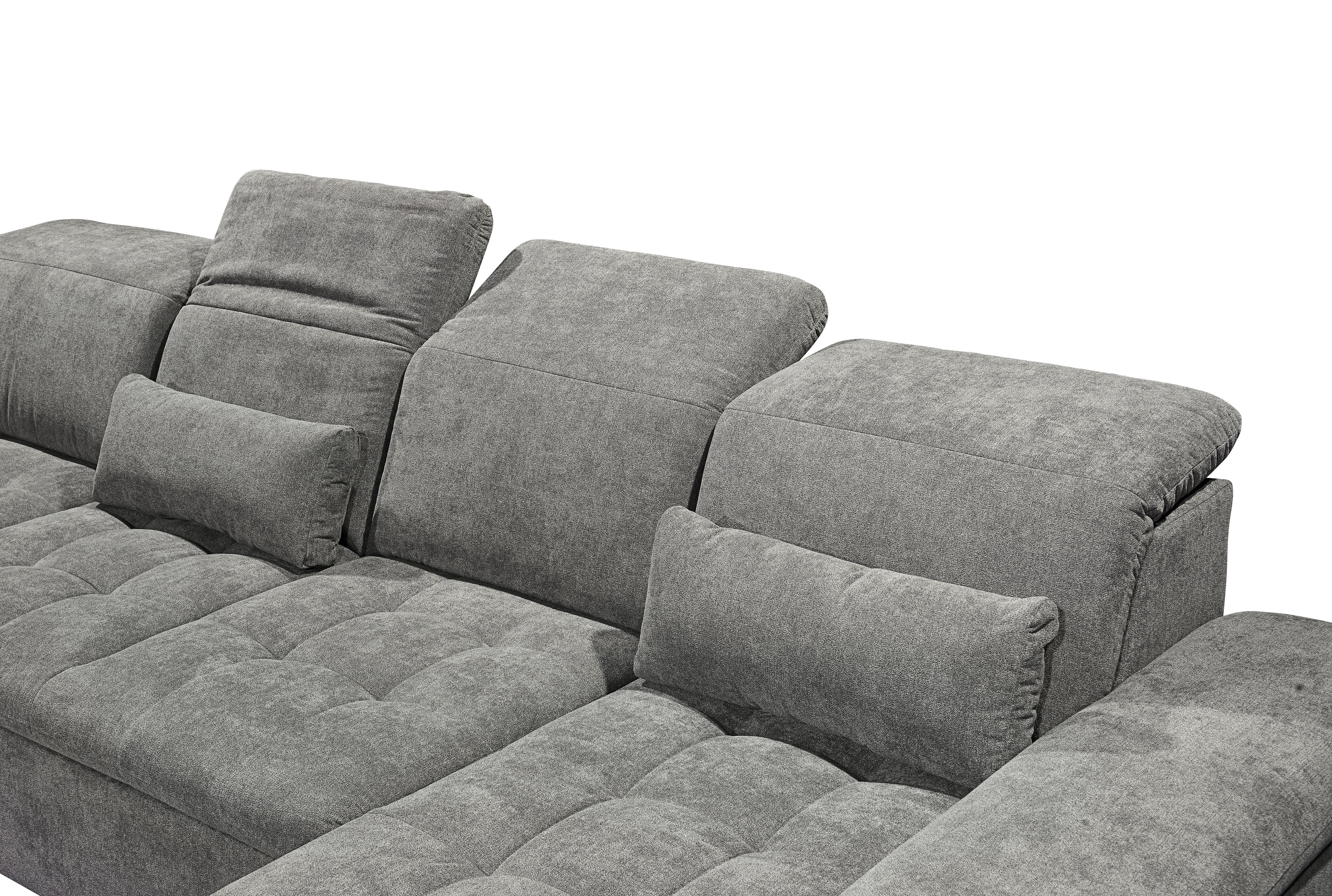 Wohnlandschaft in U-Form mit Schlaffunktion
