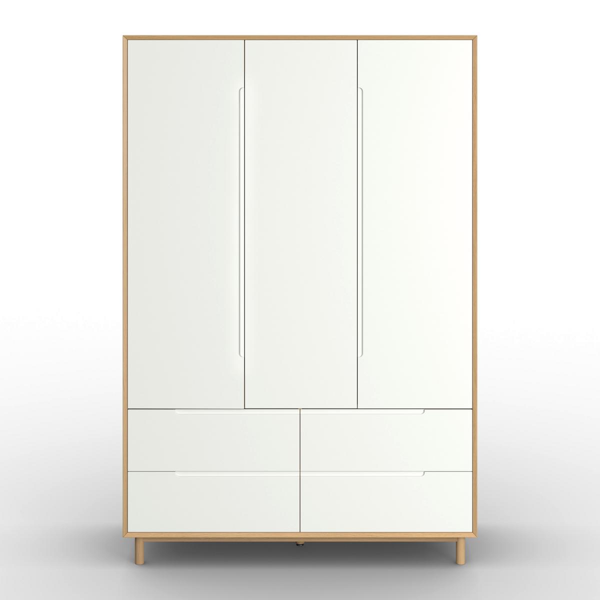 Šatníková skriňa MARLO š. cca 148 cm, dekor biela/dub - biela/farba duba, Modern, drevo/kompozitné drevo (148/223/60cm) - Bessagi Home