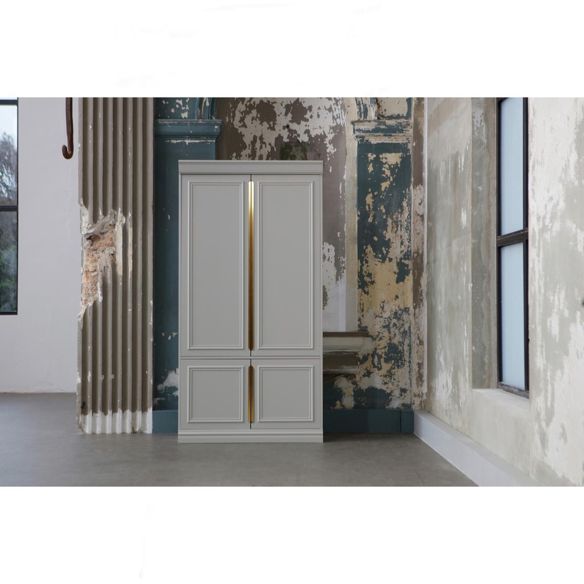 DREHTÜRENSCHRANK Organize Grau B: 110cm - Grau, Basics, Holz (110/215/44cm) - MID.YOU