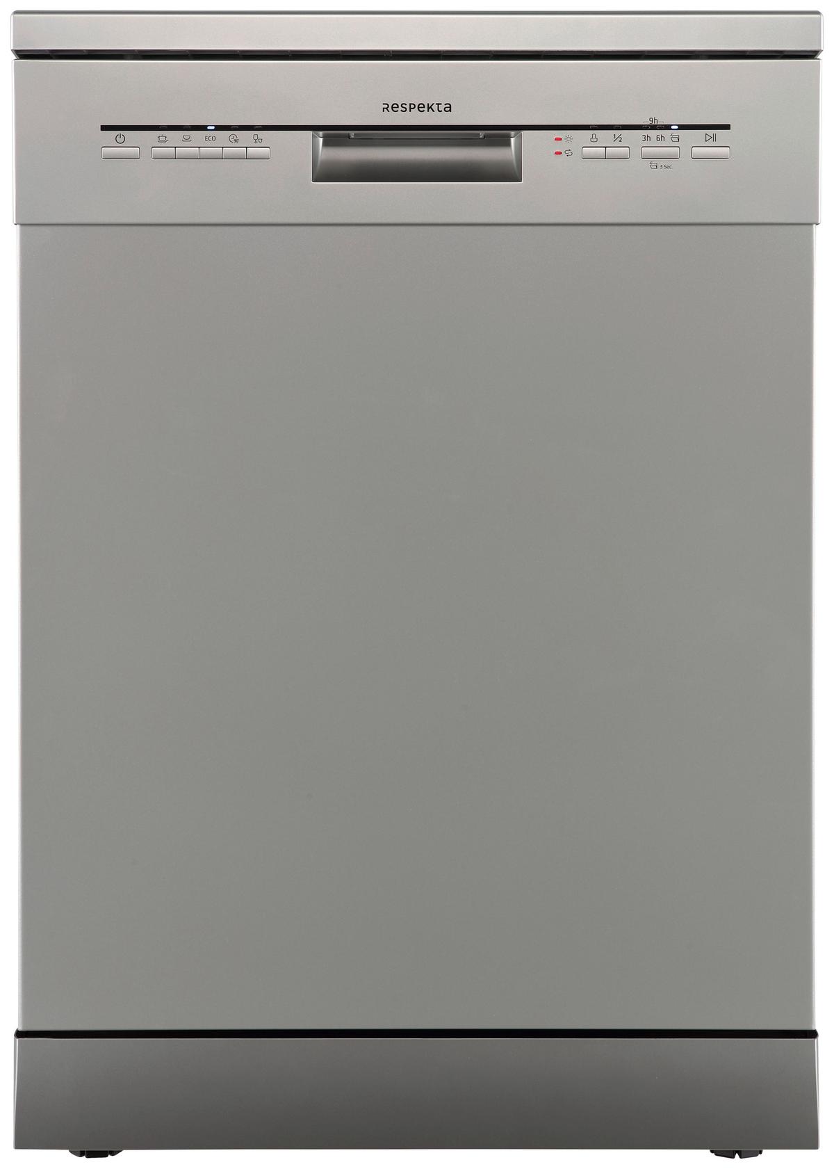 Geschirrspüler Silberfarben B: 59,8 Cm - Silberfarben, Basics, Kunststoff/Metall (59,8/84,5/60cm) - Respekta