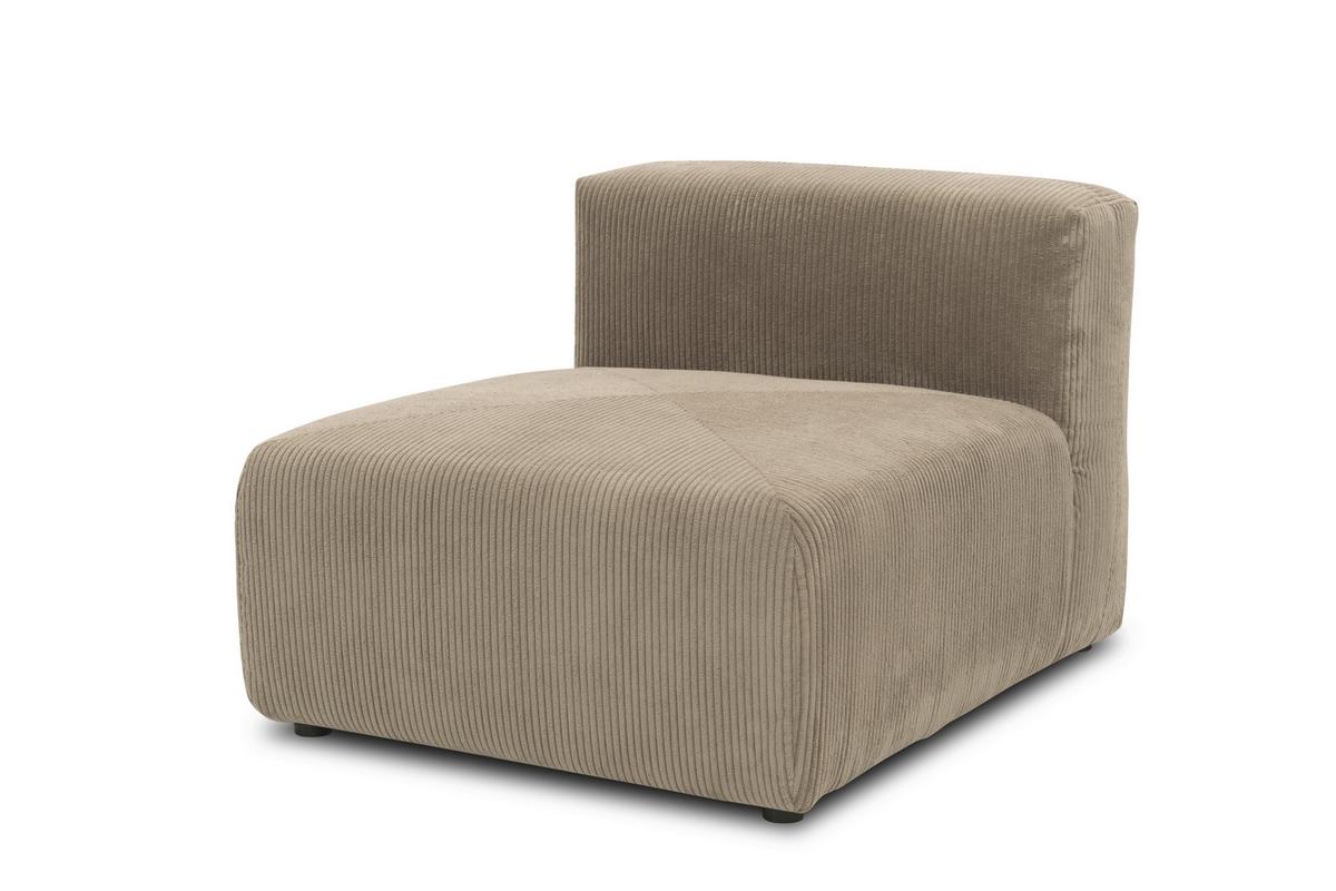 Sofaelement Schlammfarben B: 85 Cm - Schlammfarben/Schwarz, Design, Textil (85/69/108cm) - MID.YOU