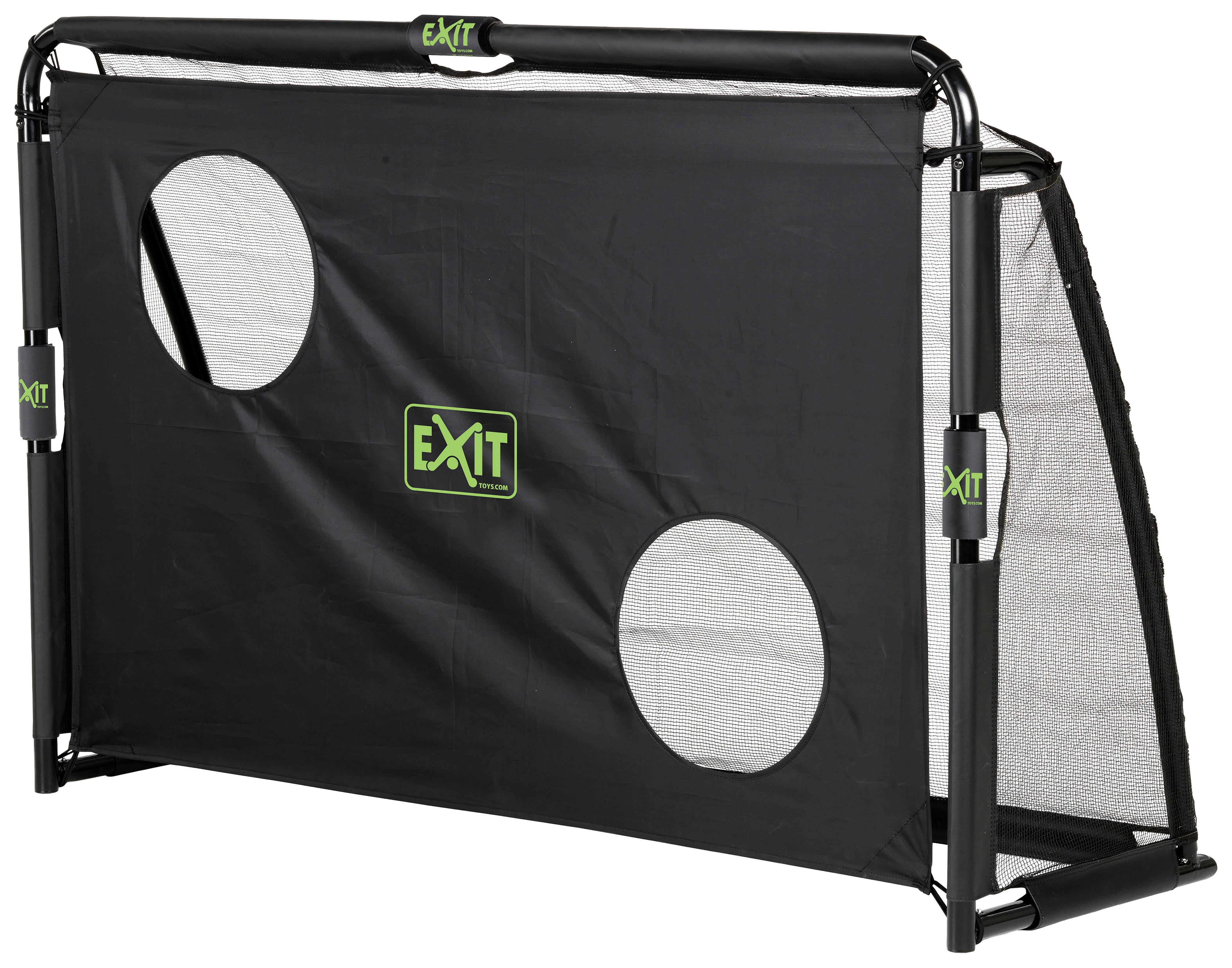 Fußballtor Kinder Exit Maestro 180x120x120 cm inkl. Zubehör - Schwarz, KONVENTIONELL, Kunststoff/Metall (180/120/120cm) - EXIT Toys