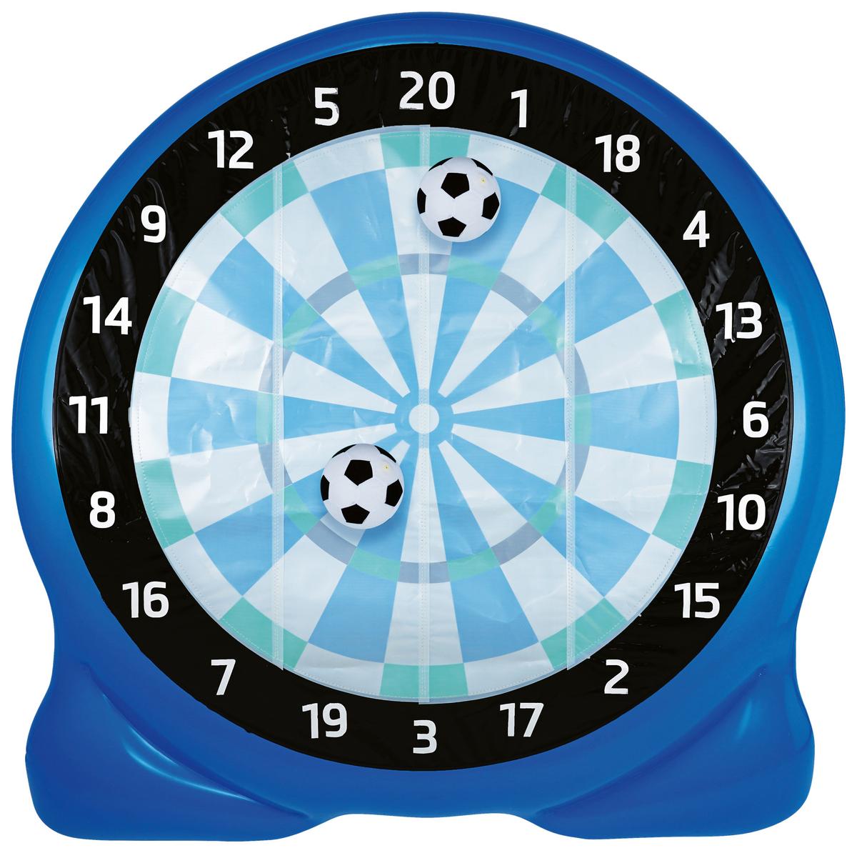 Fussball/Dartscheibe aufblasbar inkl. 2 Fußbälle - Blau, LIFESTYLE, Kunststoff (100/150/152cm)