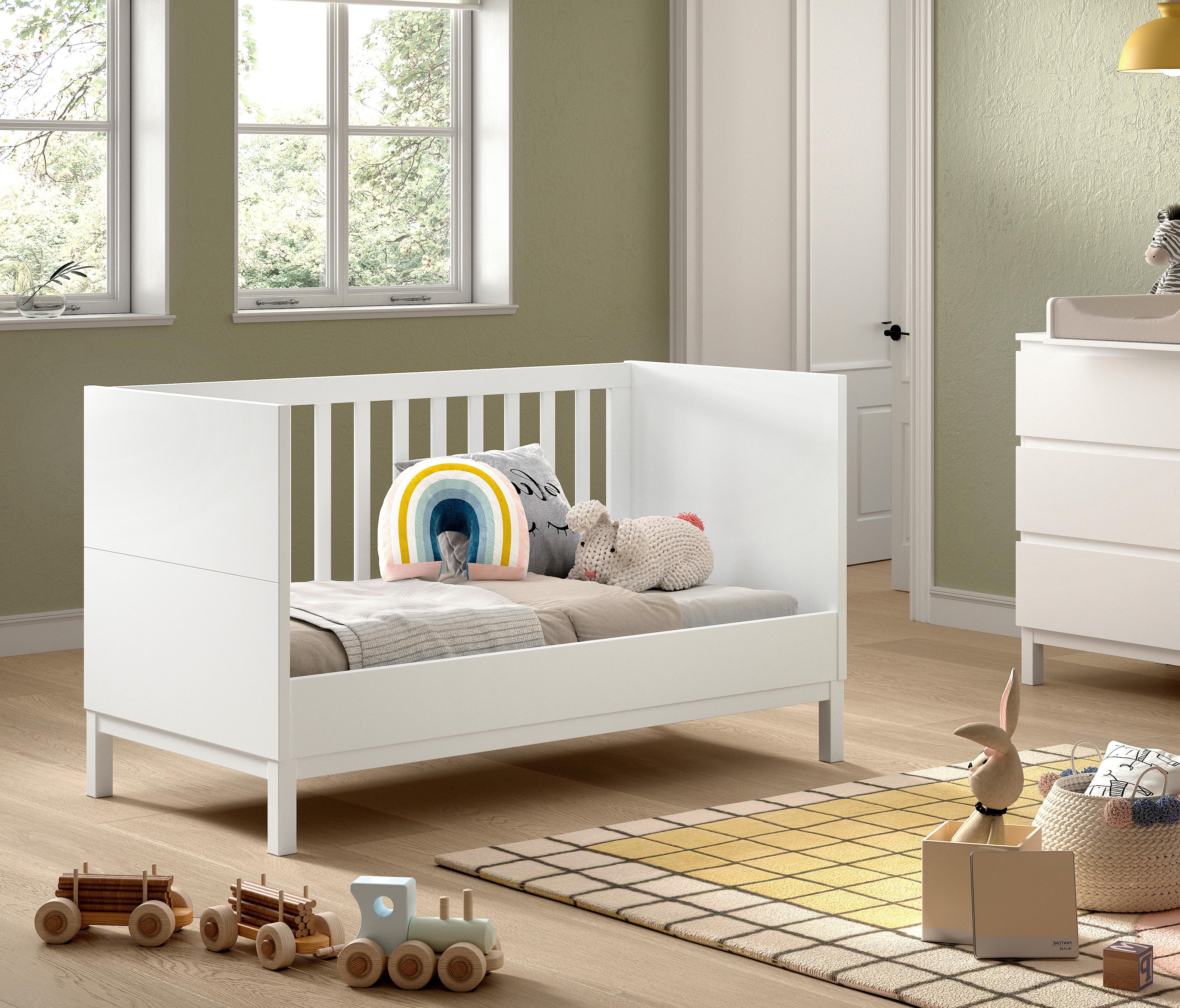 GITTERBETT Eva Weiß 70x140cm - Weiß, MODERN, Holz/Holzwerkstoff (70/140cm) - Vipack