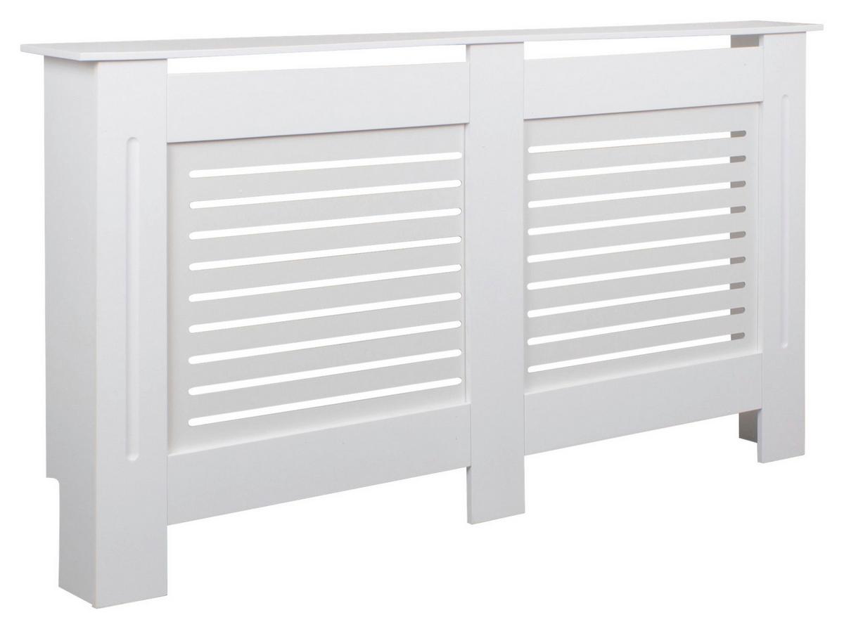 Dekoračný kryt na radiátor WOHNLING - biela, Modern, kompozitné drevo (152/83/19cm) - MID.YOU