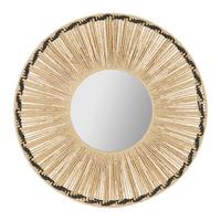 Nástěnné zrcadlo P: 65 cm - hnědá, Romantický / Rustikální, kov/kompozitní dřevo (65/65/1cm) - Premium Living